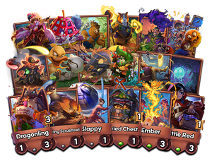 a fanned spread of incoming characters