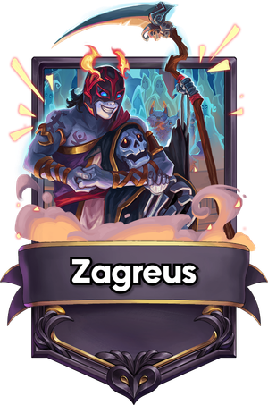 Zagreus dressed as a luchadore in a wrestling match