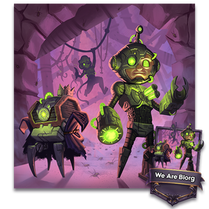 A bunch of toys with glowing green eyes having been assimilated.