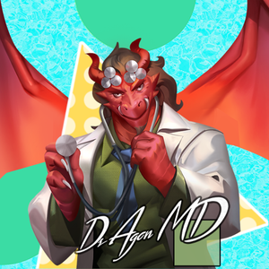 Dr. Agon dressed as a medical doctor