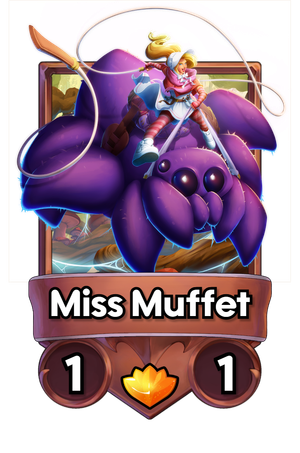 A Miss Muffet card.