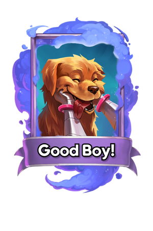 A Good Boy card.