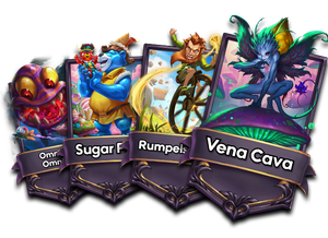 Omniverse Omnivore, Sugar Pops, Rumpelstiltskin and Vena Cava.