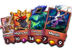 Merlin, frankenstein's doctor, mighty mouse and gingerbread house