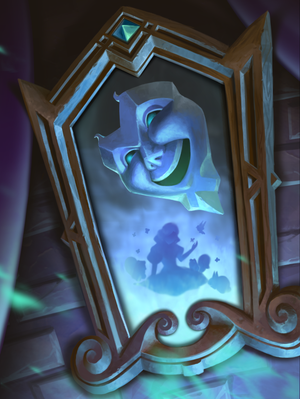 A ghostly face in an evil mirror