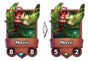 Before/after of Navii's change. It is now an uncommon 5/2 (was a rare 8/8)